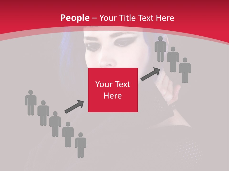 A Woman With Blue Hair Is Posing For The Camera PowerPoint Template