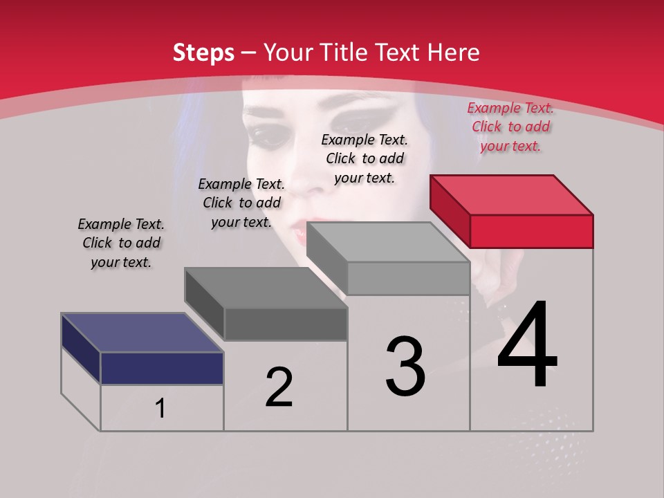 A Woman With Blue Hair Is Posing For The Camera PowerPoint Template