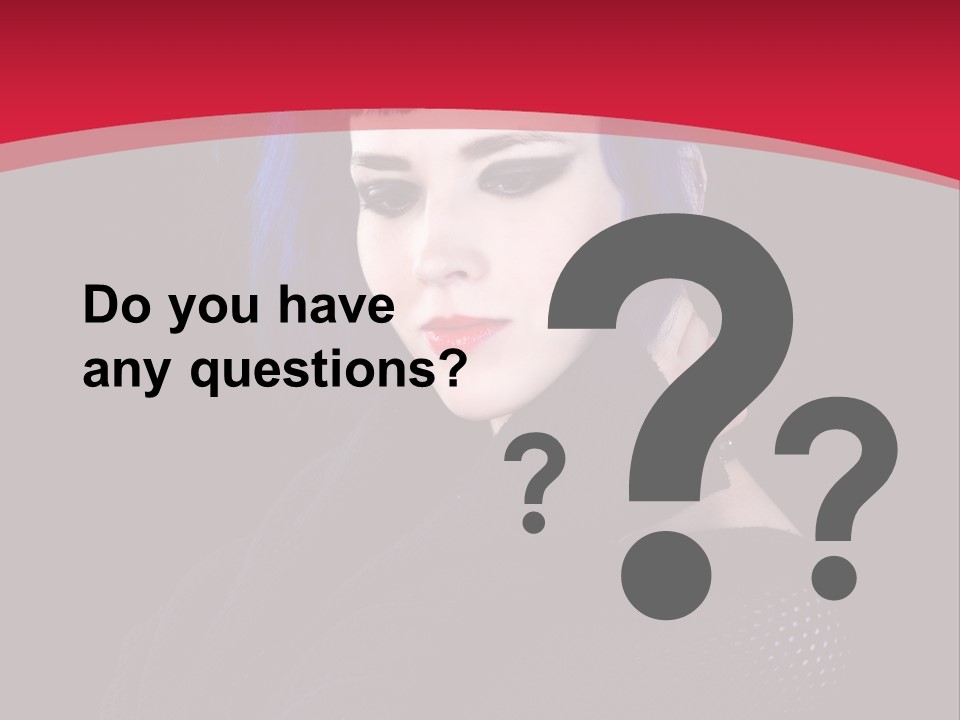 A Woman With Blue Hair Is Posing For The Camera PowerPoint Template