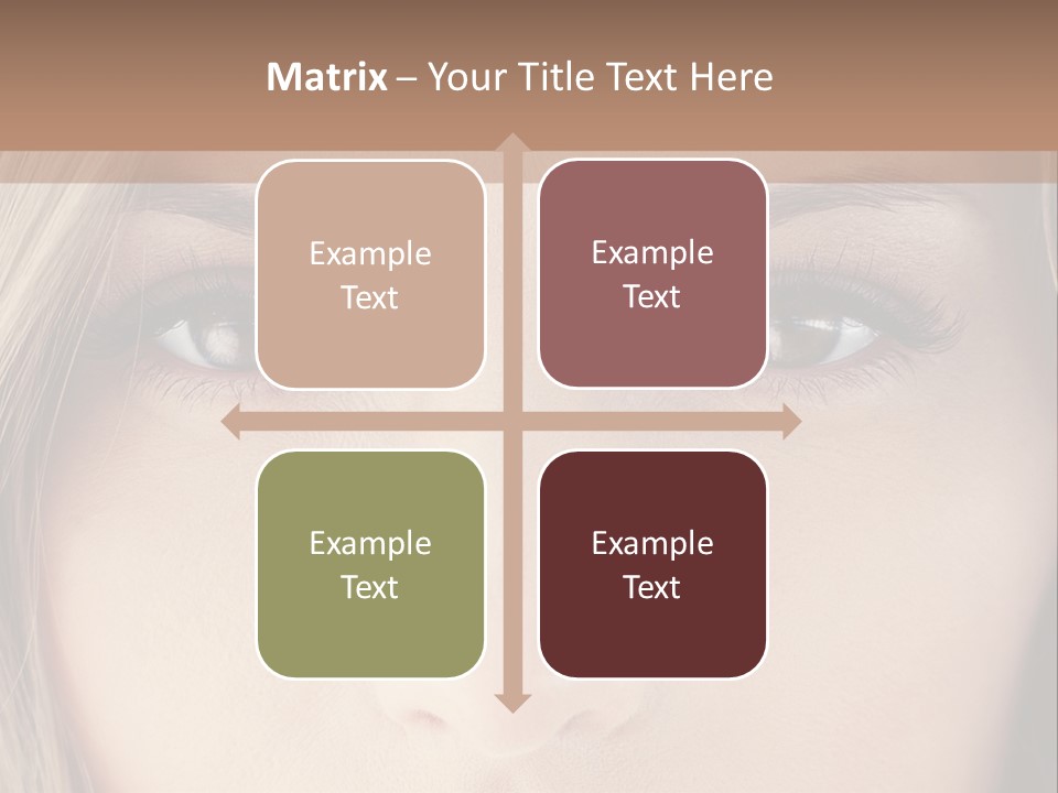 A Beautiful Blond Woman With Blue Eyes Powerpoint Template PowerPoint Template