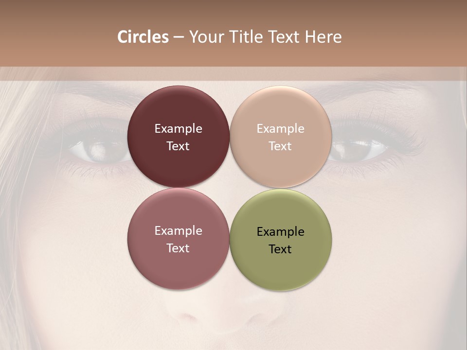 A Beautiful Blond Woman With Blue Eyes Powerpoint Template PowerPoint Template
