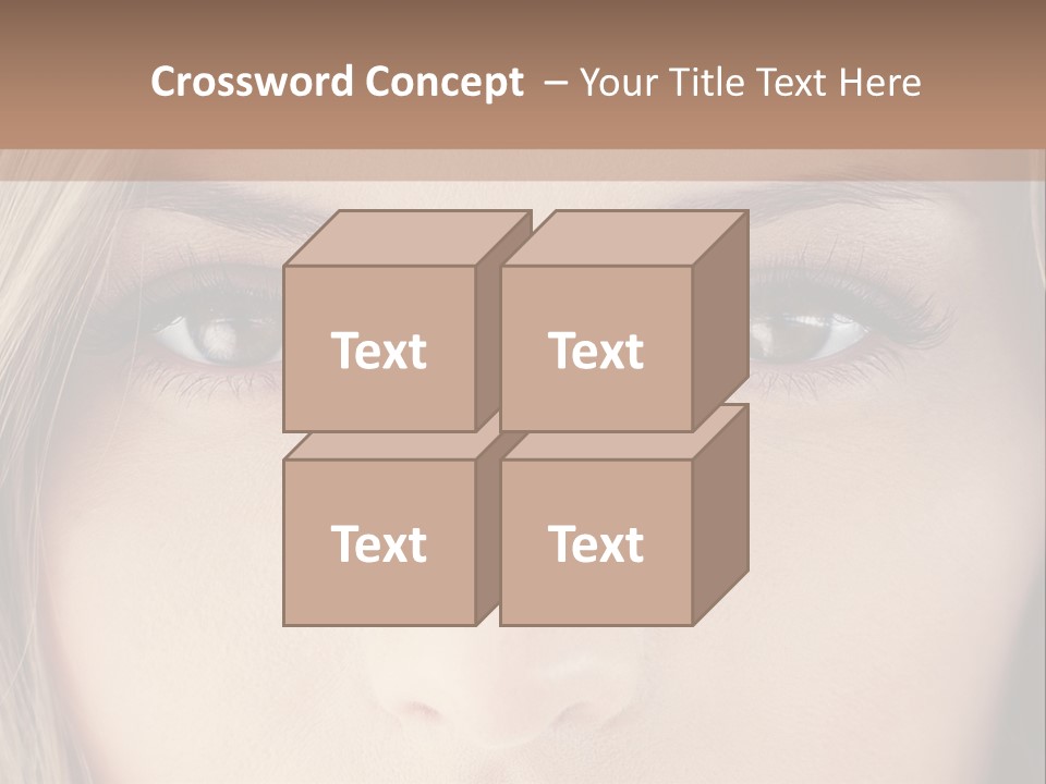 A Beautiful Blond Woman With Blue Eyes Powerpoint Template PowerPoint Template