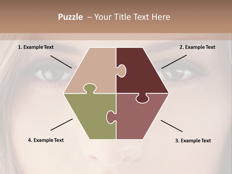 A Beautiful Blond Woman With Blue Eyes Powerpoint Template PowerPoint Template