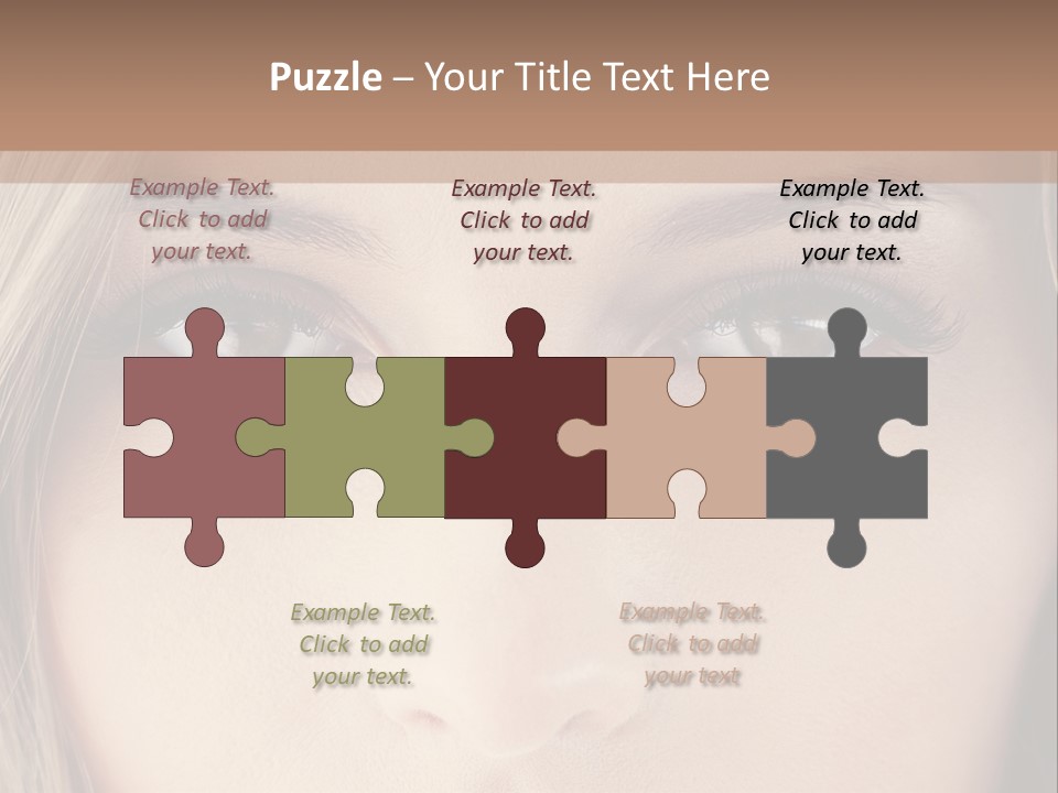 A Beautiful Blond Woman With Blue Eyes Powerpoint Template PowerPoint Template