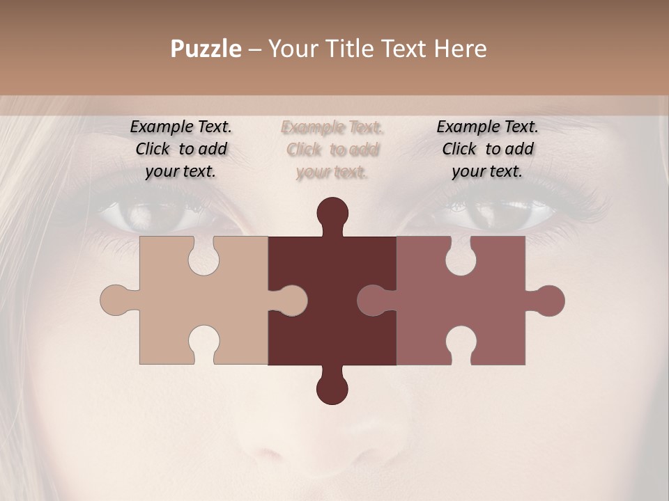 A Beautiful Blond Woman With Blue Eyes Powerpoint Template PowerPoint Template