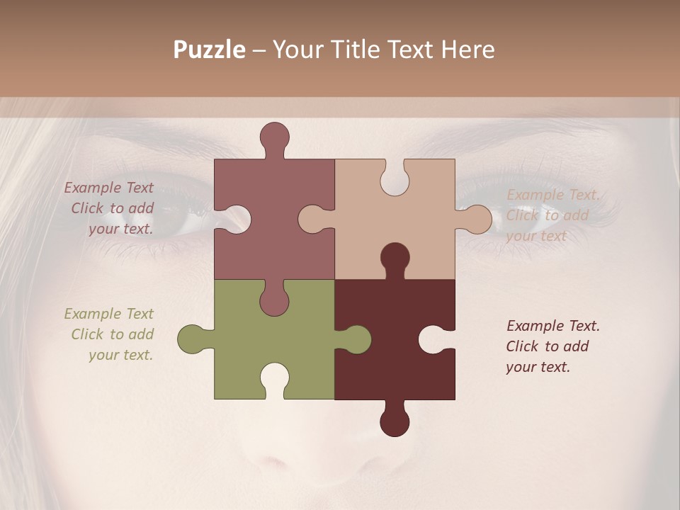 A Beautiful Blond Woman With Blue Eyes Powerpoint Template PowerPoint Template