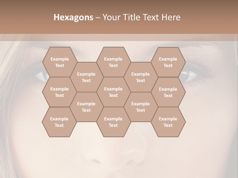 A Beautiful Blond Woman With Blue Eyes Powerpoint Template PowerPoint Template