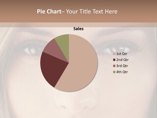 A Beautiful Blond Woman With Blue Eyes Powerpoint Template PowerPoint Template