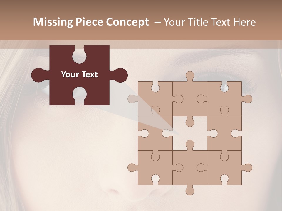 A Beautiful Blond Woman With Blue Eyes Powerpoint Template PowerPoint Template