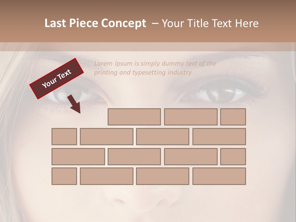 A Beautiful Blond Woman With Blue Eyes Powerpoint Template PowerPoint Template