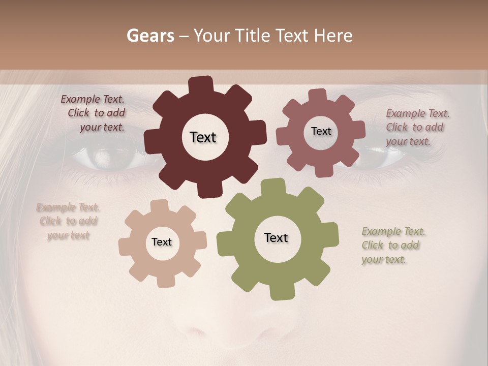 A Beautiful Blond Woman With Blue Eyes Powerpoint Template PowerPoint Template