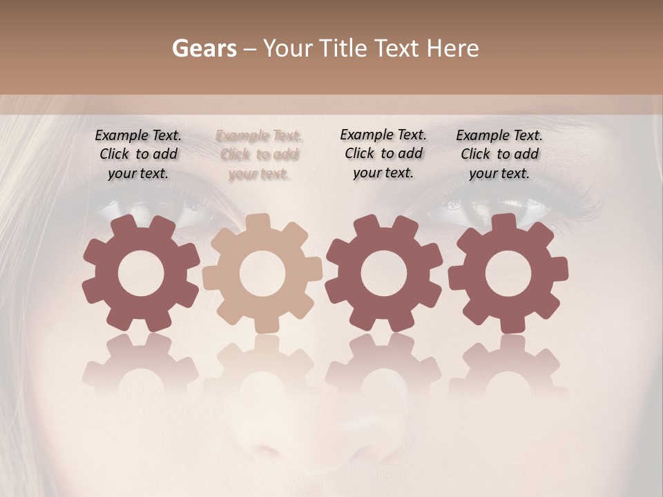 A Beautiful Blond Woman With Blue Eyes Powerpoint Template PowerPoint Template