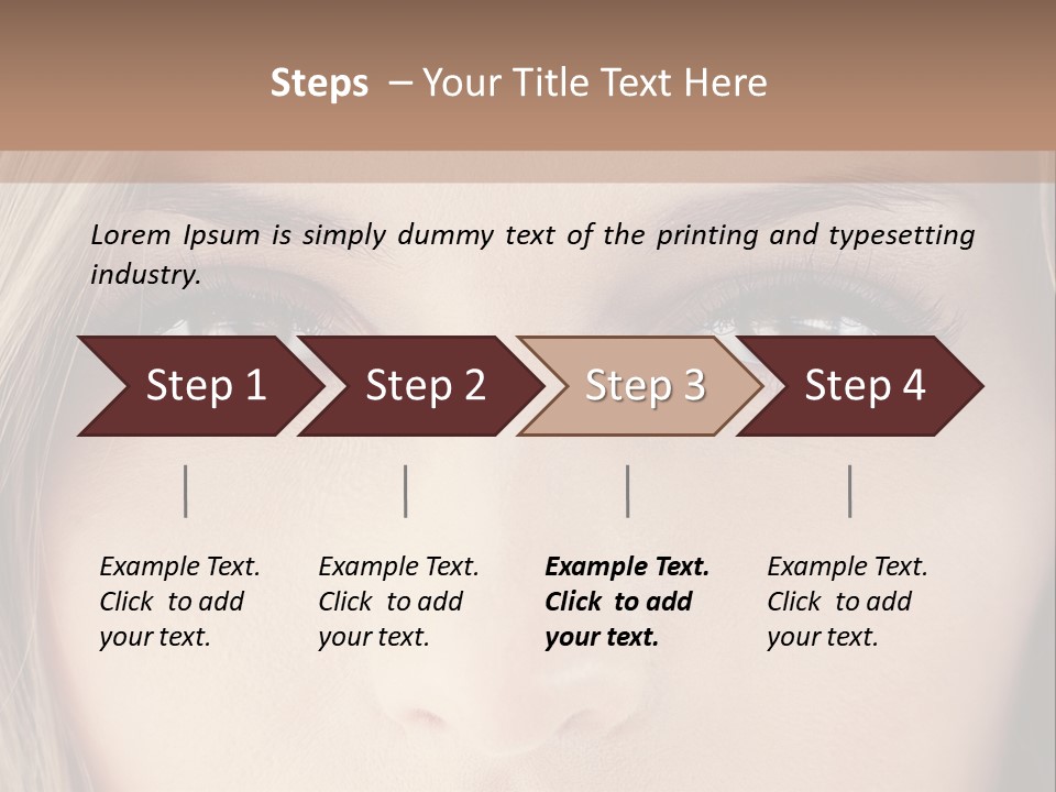 A Beautiful Blond Woman With Blue Eyes Powerpoint Template PowerPoint Template