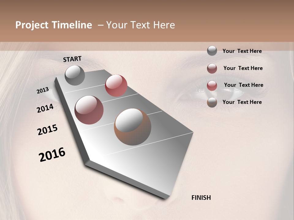 A Beautiful Blond Woman With Blue Eyes Powerpoint Template PowerPoint Template