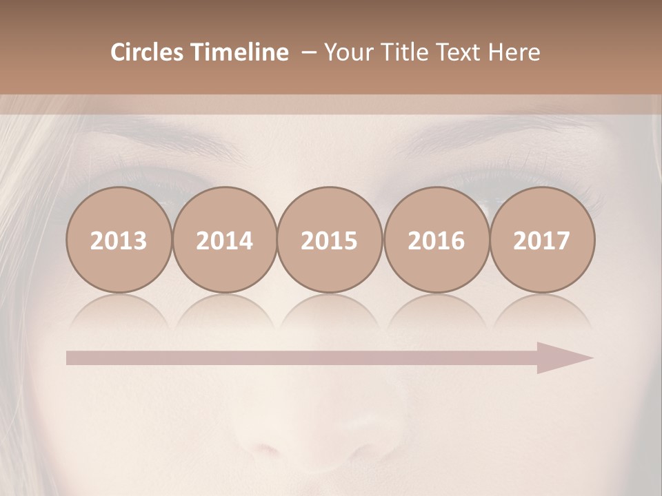 A Beautiful Blond Woman With Blue Eyes Powerpoint Template PowerPoint Template