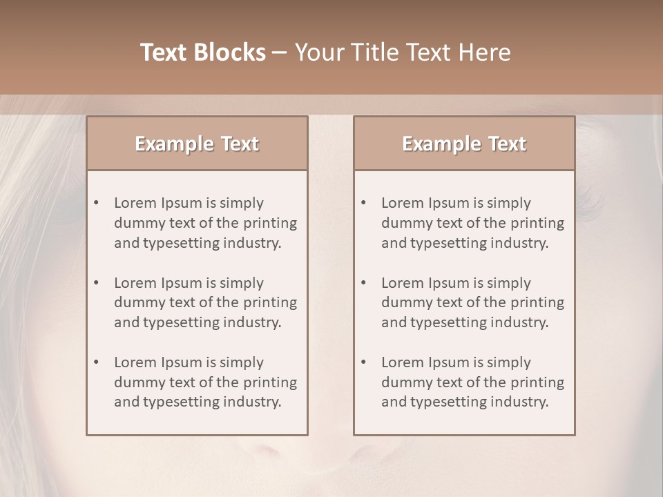 A Beautiful Blond Woman With Blue Eyes Powerpoint Template PowerPoint Template