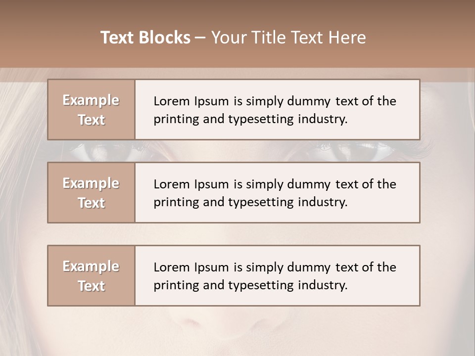 A Beautiful Blond Woman With Blue Eyes Powerpoint Template PowerPoint Template