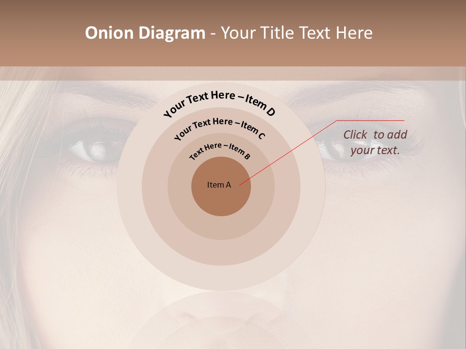 A Beautiful Blond Woman With Blue Eyes Powerpoint Template PowerPoint Template