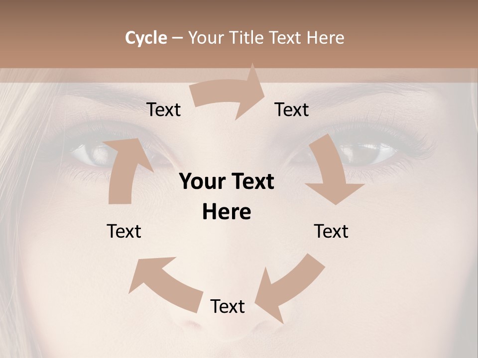 A Beautiful Blond Woman With Blue Eyes Powerpoint Template PowerPoint Template
