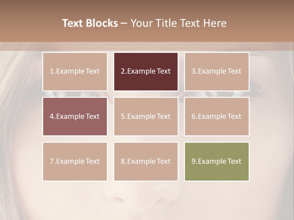A Beautiful Blond Woman With Blue Eyes Powerpoint Template PowerPoint Template