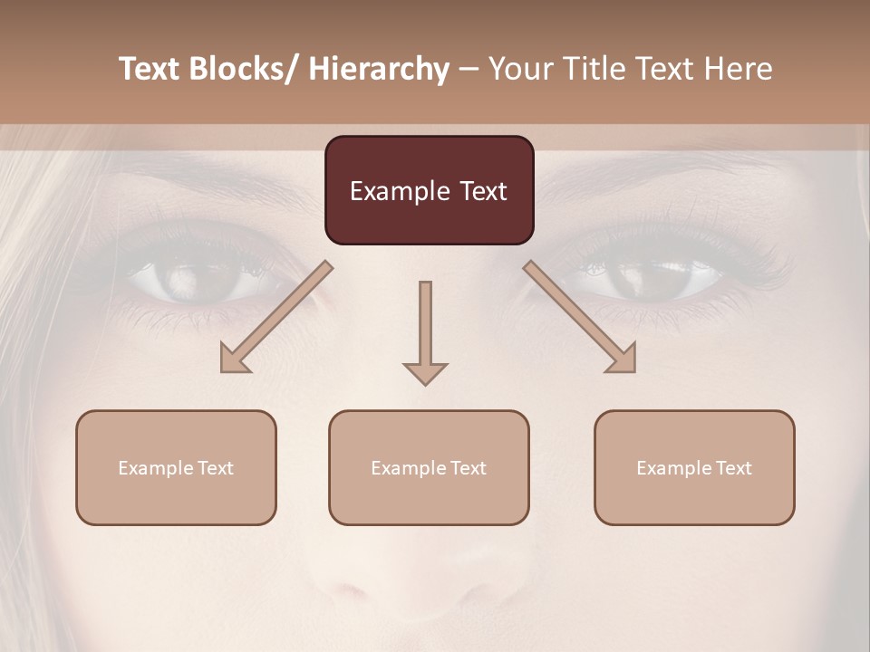 A Beautiful Blond Woman With Blue Eyes Powerpoint Template PowerPoint Template