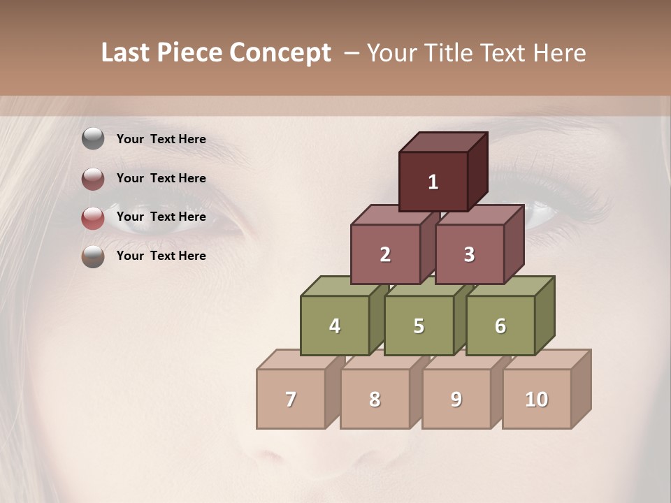 A Beautiful Blond Woman With Blue Eyes Powerpoint Template PowerPoint Template