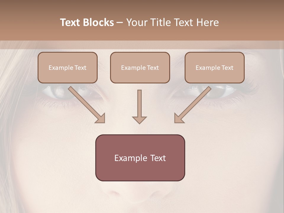 A Beautiful Blond Woman With Blue Eyes Powerpoint Template PowerPoint Template