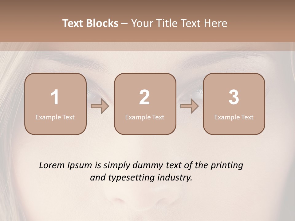 A Beautiful Blond Woman With Blue Eyes Powerpoint Template PowerPoint Template