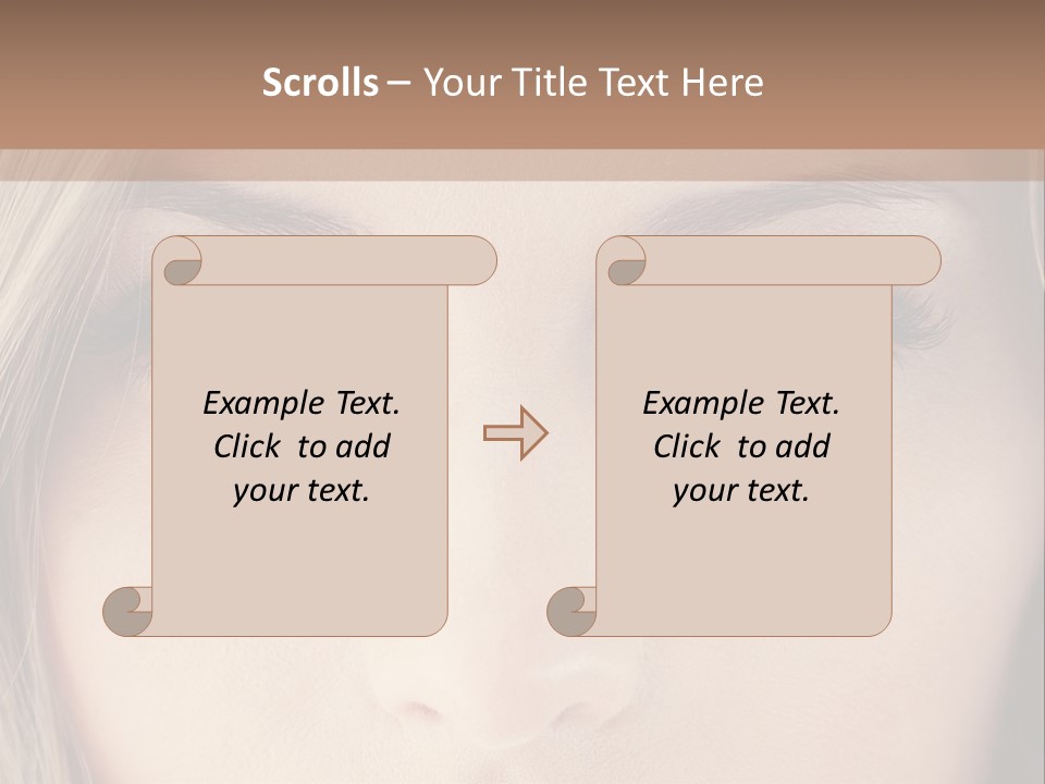 A Beautiful Blond Woman With Blue Eyes Powerpoint Template PowerPoint Template
