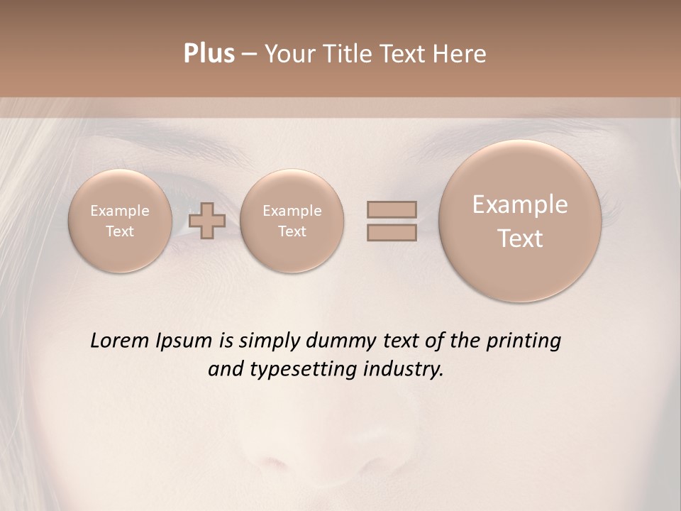 A Beautiful Blond Woman With Blue Eyes Powerpoint Template PowerPoint Template