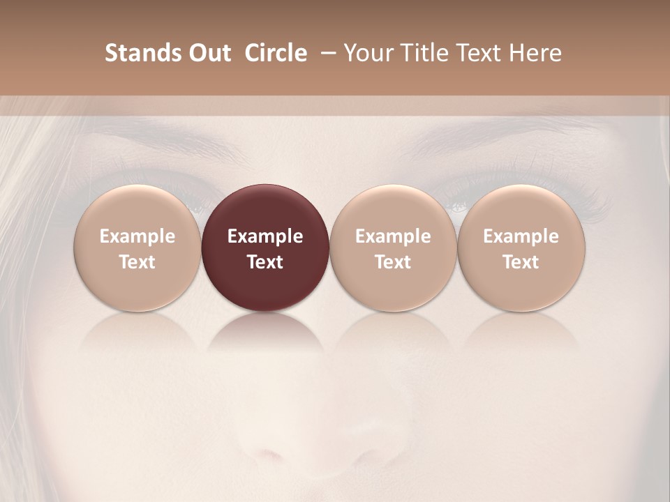 A Beautiful Blond Woman With Blue Eyes Powerpoint Template PowerPoint Template