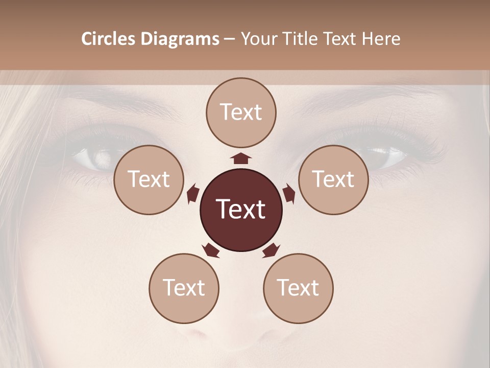 A Beautiful Blond Woman With Blue Eyes Powerpoint Template PowerPoint Template