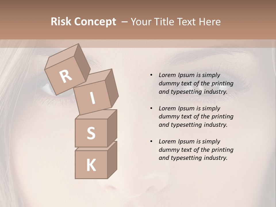 A Beautiful Blond Woman With Blue Eyes Powerpoint Template PowerPoint Template