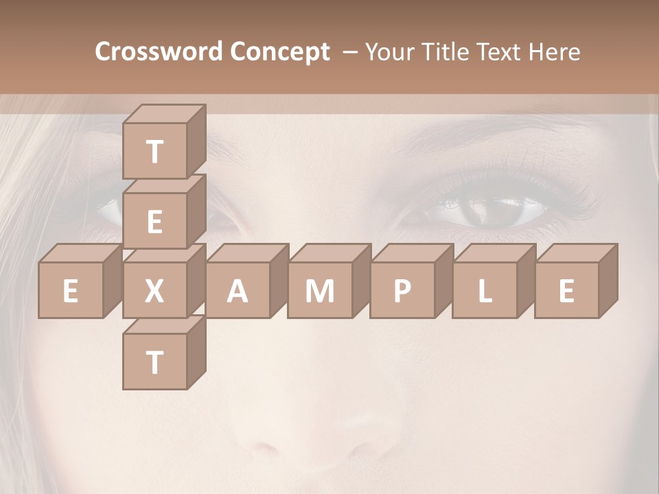 A Beautiful Blond Woman With Blue Eyes Powerpoint Template PowerPoint Template