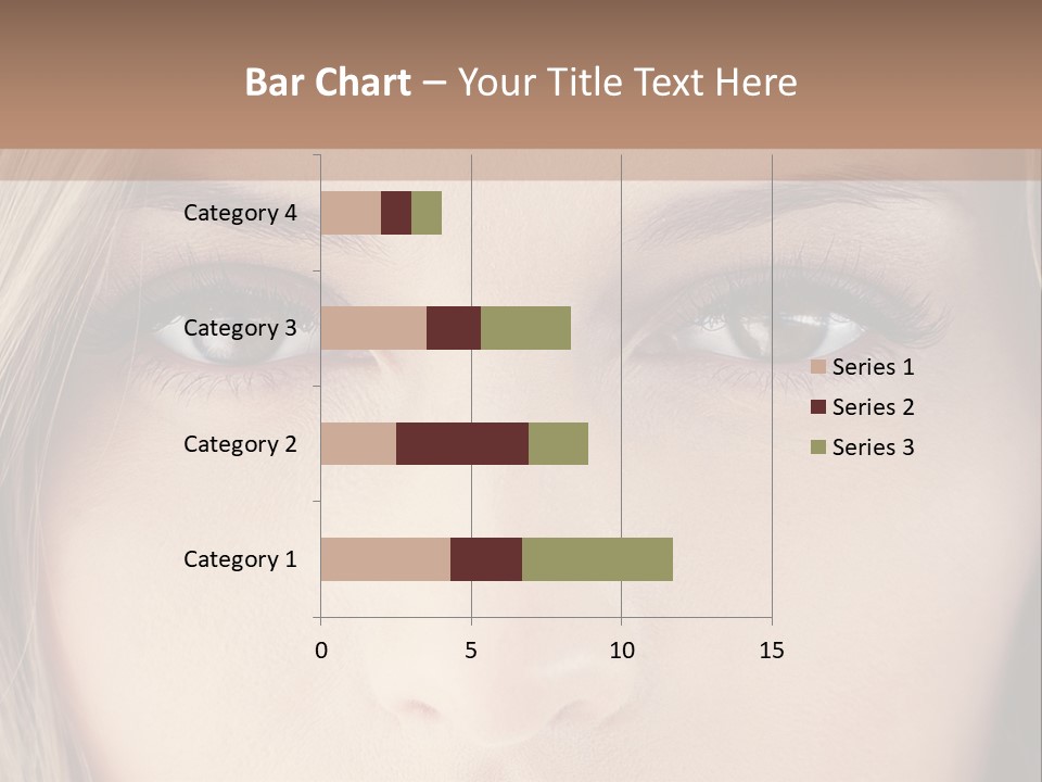A Beautiful Blond Woman With Blue Eyes Powerpoint Template PowerPoint Template