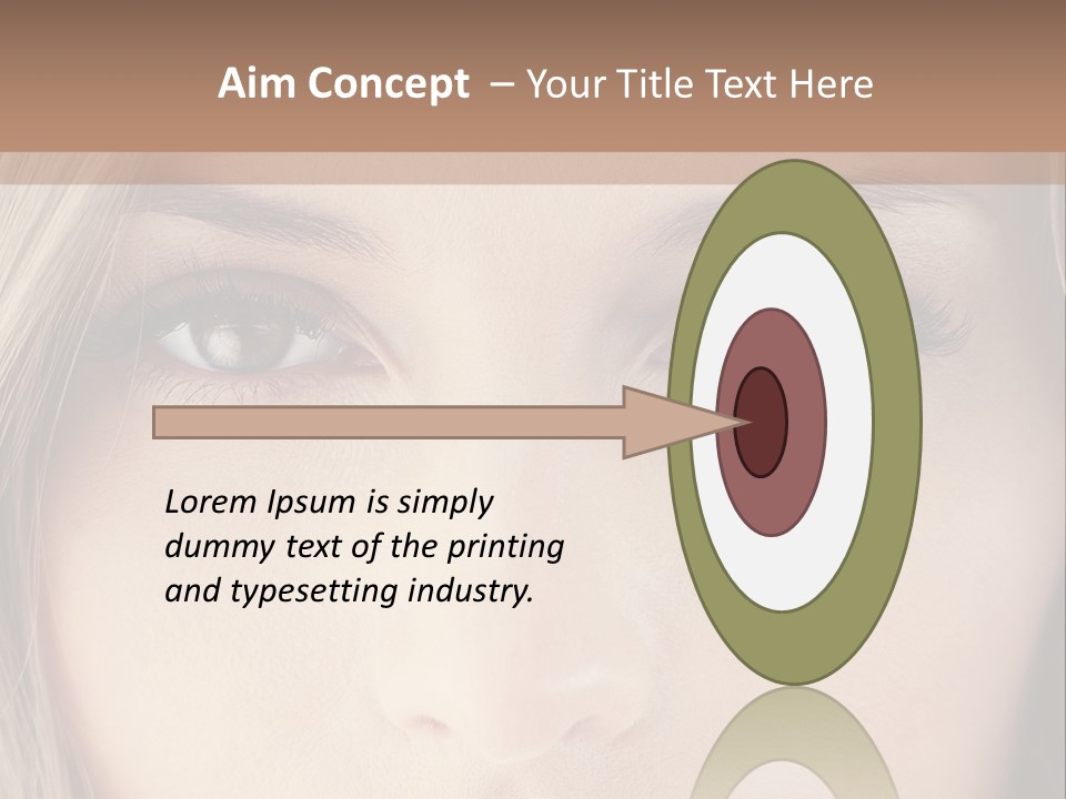 A Beautiful Blond Woman With Blue Eyes Powerpoint Template PowerPoint Template