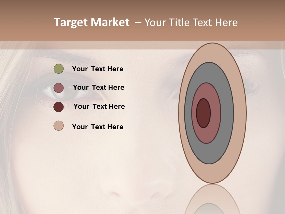 A Beautiful Blond Woman With Blue Eyes Powerpoint Template PowerPoint Template