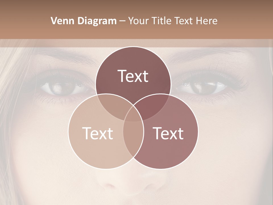 A Beautiful Blond Woman With Blue Eyes Powerpoint Template PowerPoint Template