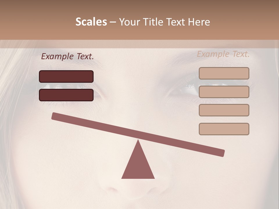 A Beautiful Blond Woman With Blue Eyes Powerpoint Template PowerPoint Template