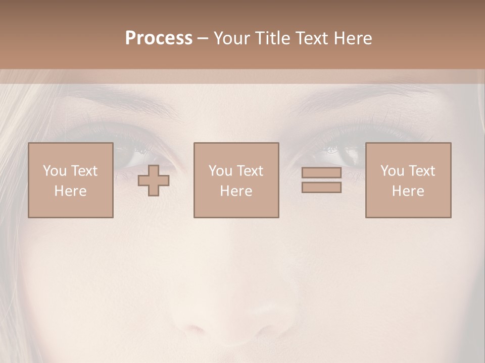 A Beautiful Blond Woman With Blue Eyes Powerpoint Template PowerPoint Template
