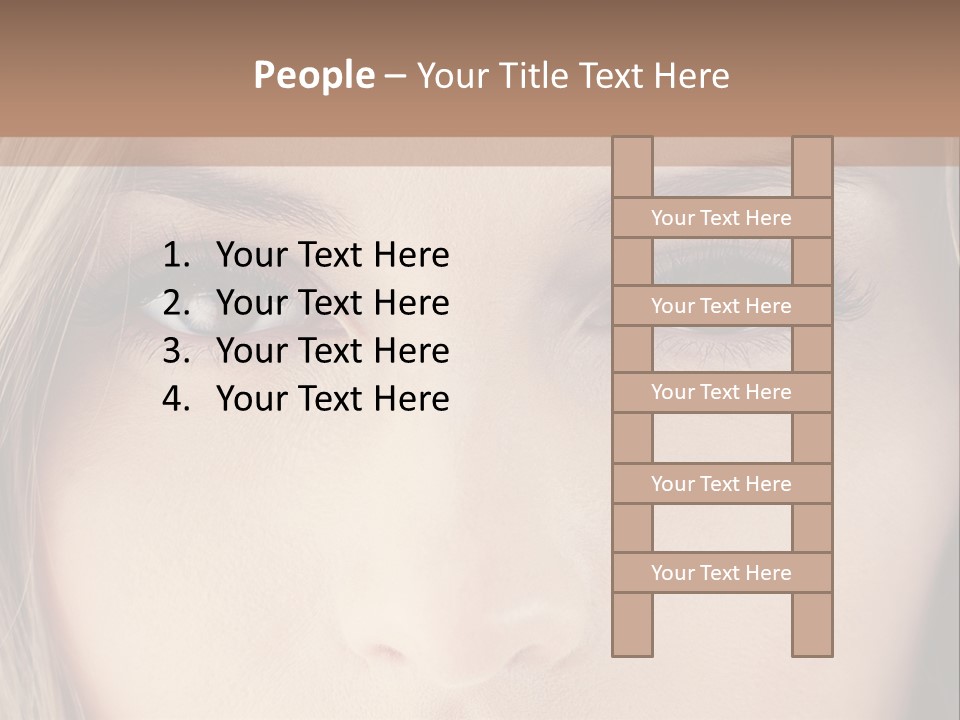 A Beautiful Blond Woman With Blue Eyes Powerpoint Template PowerPoint Template