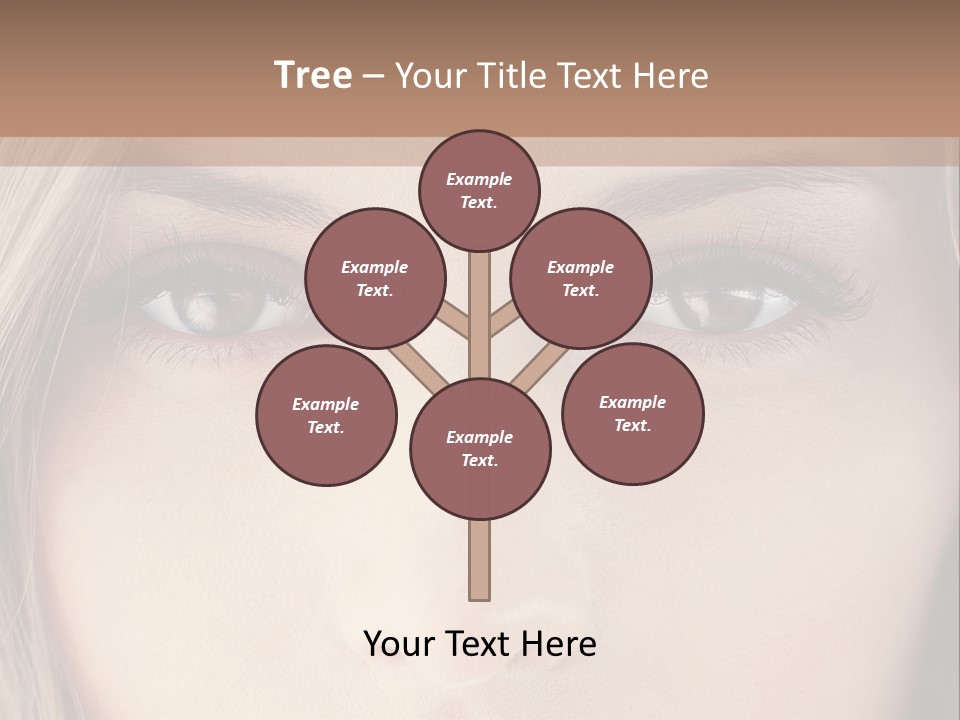 A Beautiful Blond Woman With Blue Eyes Powerpoint Template PowerPoint Template
