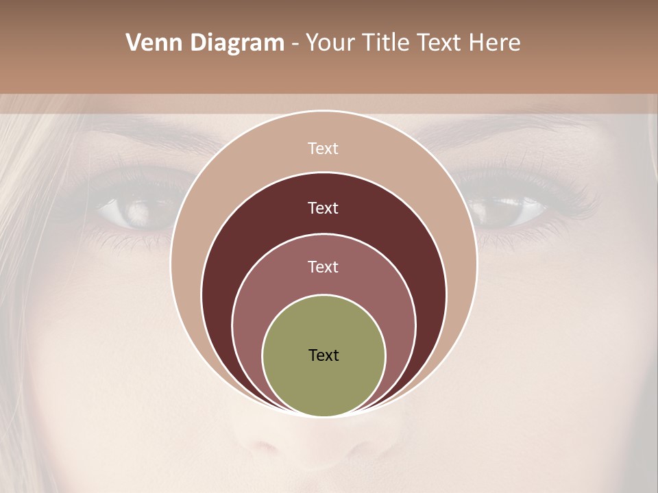 A Beautiful Blond Woman With Blue Eyes Powerpoint Template PowerPoint Template