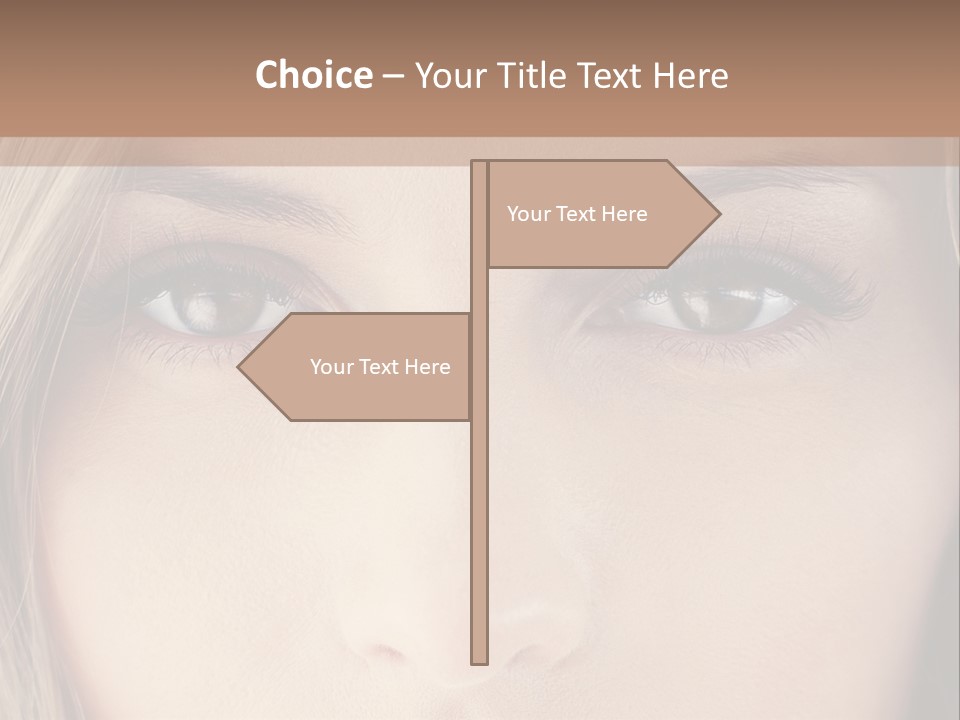 A Beautiful Blond Woman With Blue Eyes Powerpoint Template PowerPoint Template