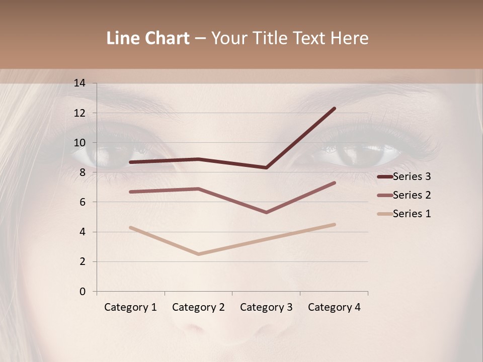 A Beautiful Blond Woman With Blue Eyes Powerpoint Template PowerPoint Template