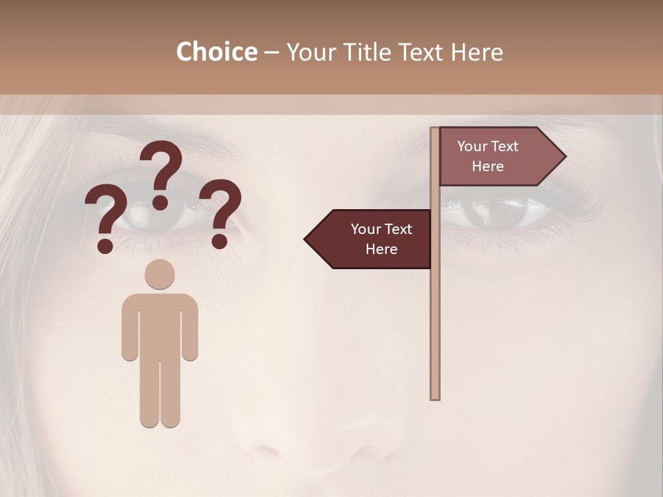A Beautiful Blond Woman With Blue Eyes Powerpoint Template PowerPoint Template