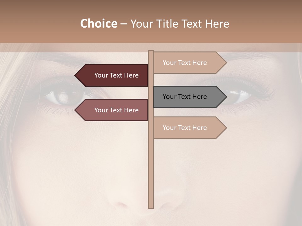 A Beautiful Blond Woman With Blue Eyes Powerpoint Template PowerPoint Template