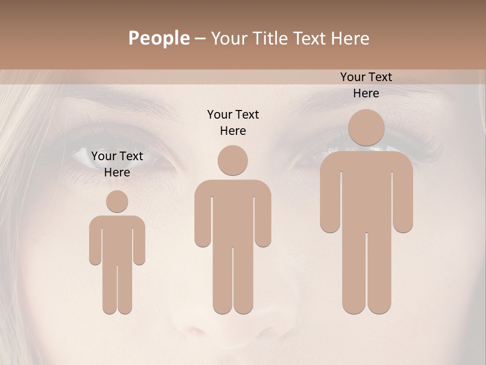 A Beautiful Blond Woman With Blue Eyes Powerpoint Template PowerPoint Template