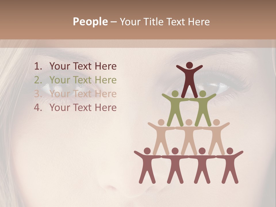 A Beautiful Blond Woman With Blue Eyes Powerpoint Template PowerPoint Template
