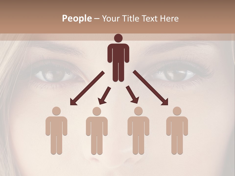 A Beautiful Blond Woman With Blue Eyes Powerpoint Template PowerPoint Template